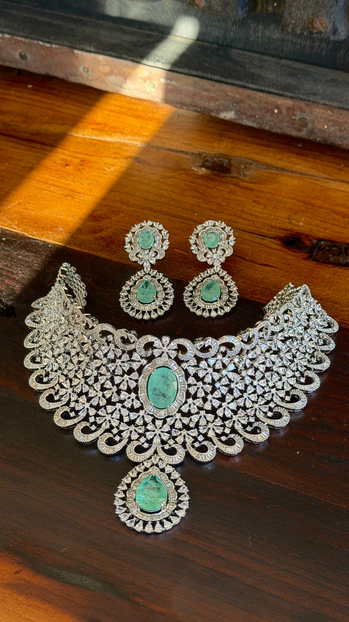 Lavanya Zircon Necklace Set