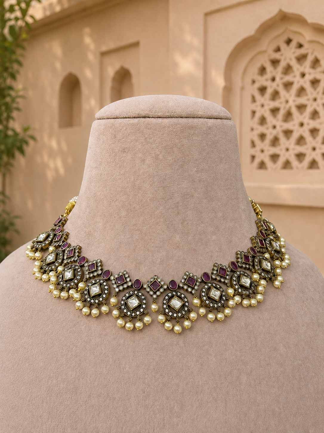 Mirza Oxidised Necklace