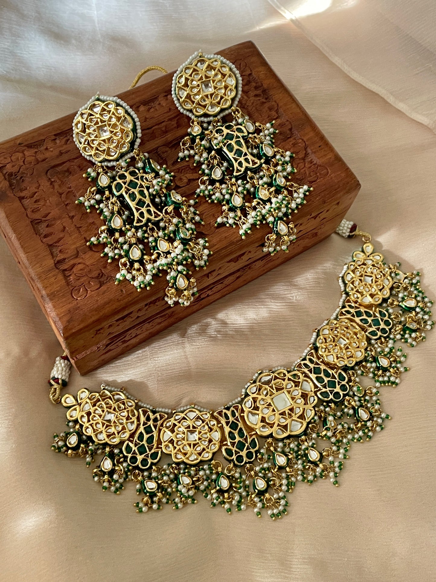 Rani Reshma Kundan Necklace Set