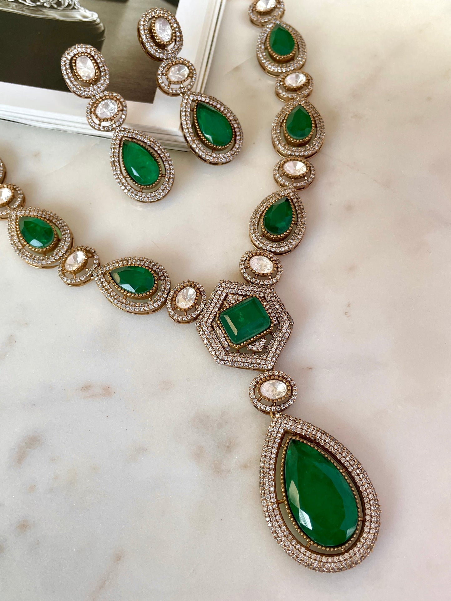 Pre Order Lyla Emerald Necklace Set