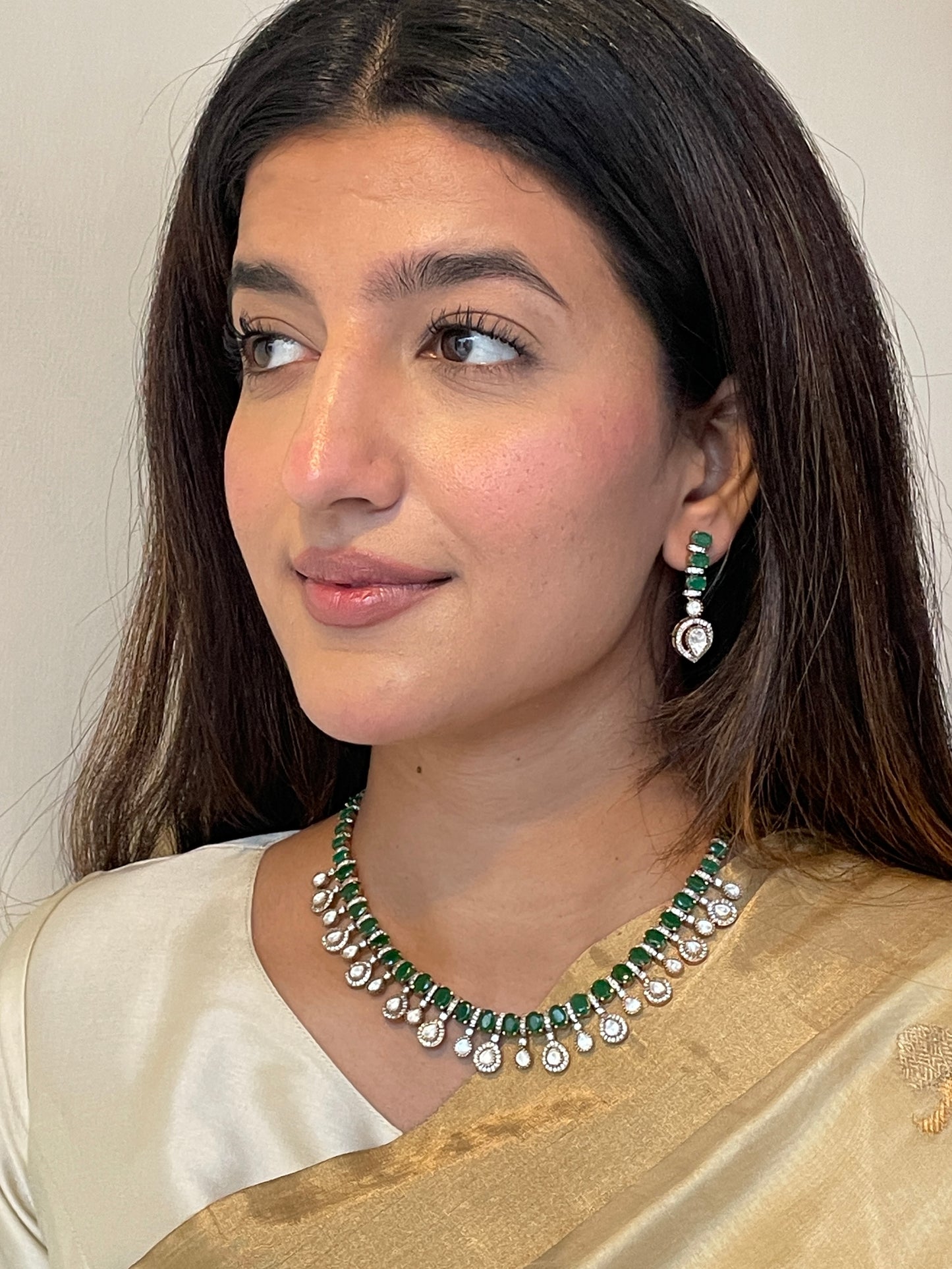 Anokhi Emerald Polki Necklace