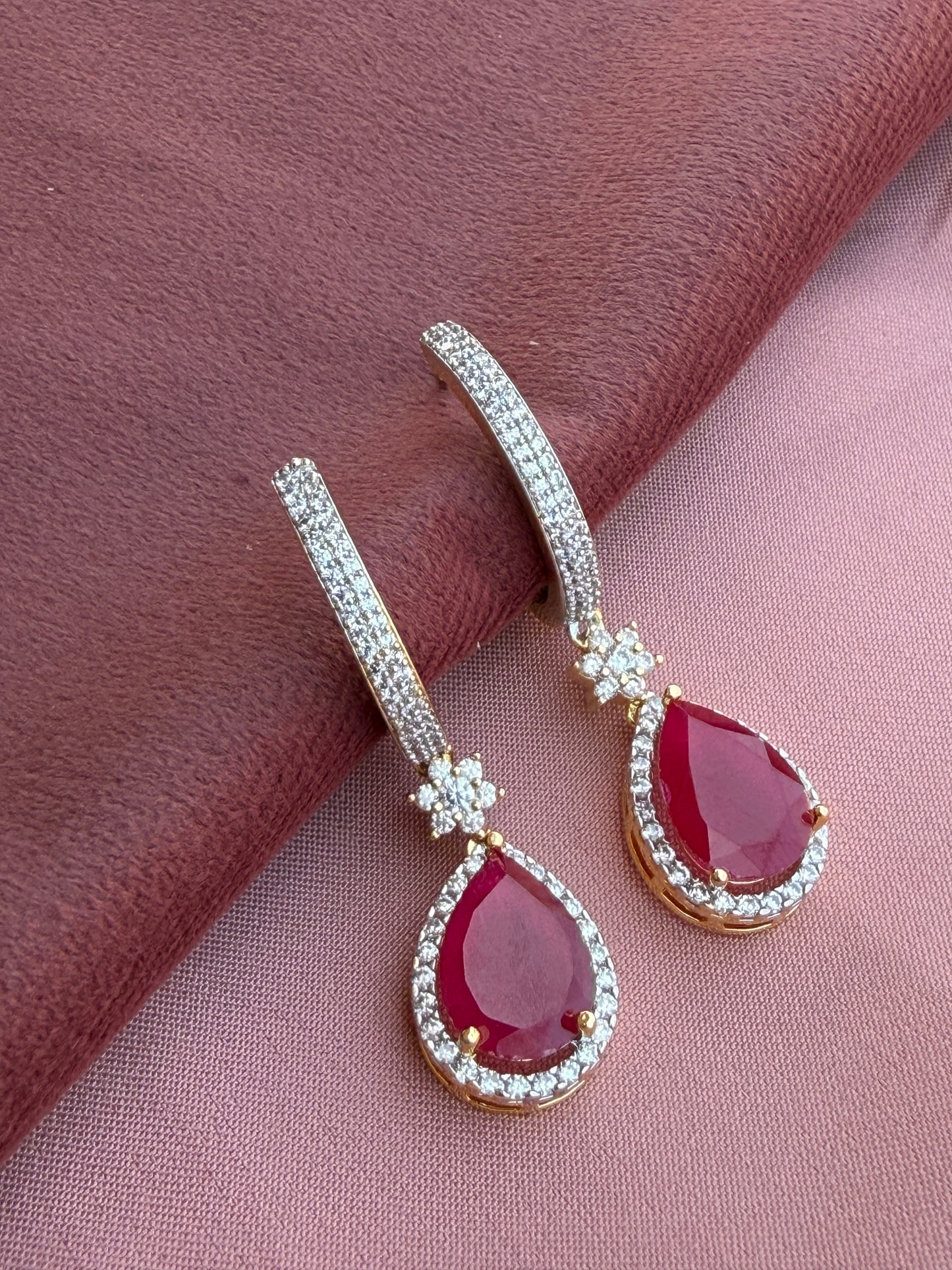 Brenda Ruby Earrings