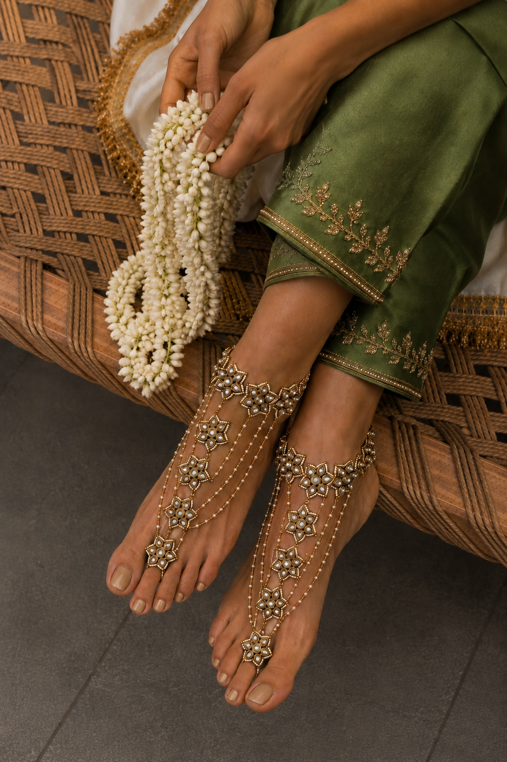 Farshi Kundan Anklet