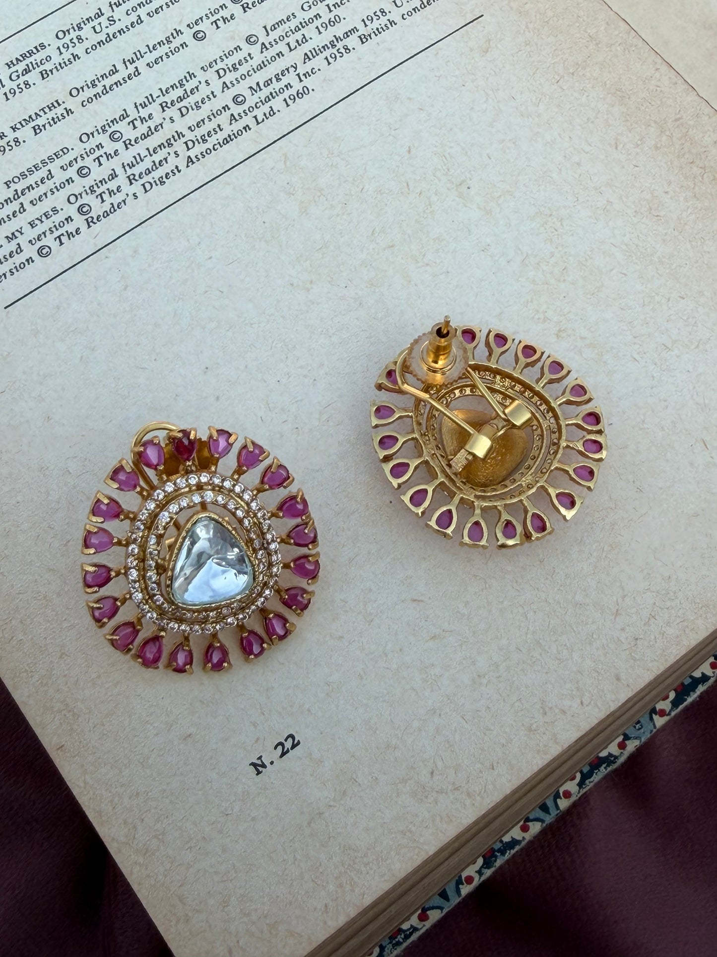 Syahi Ruby Stud Earrings