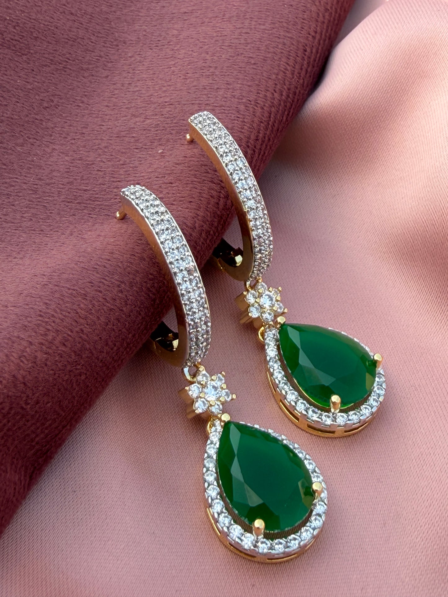 Umakshi Emerald Drop Earrings