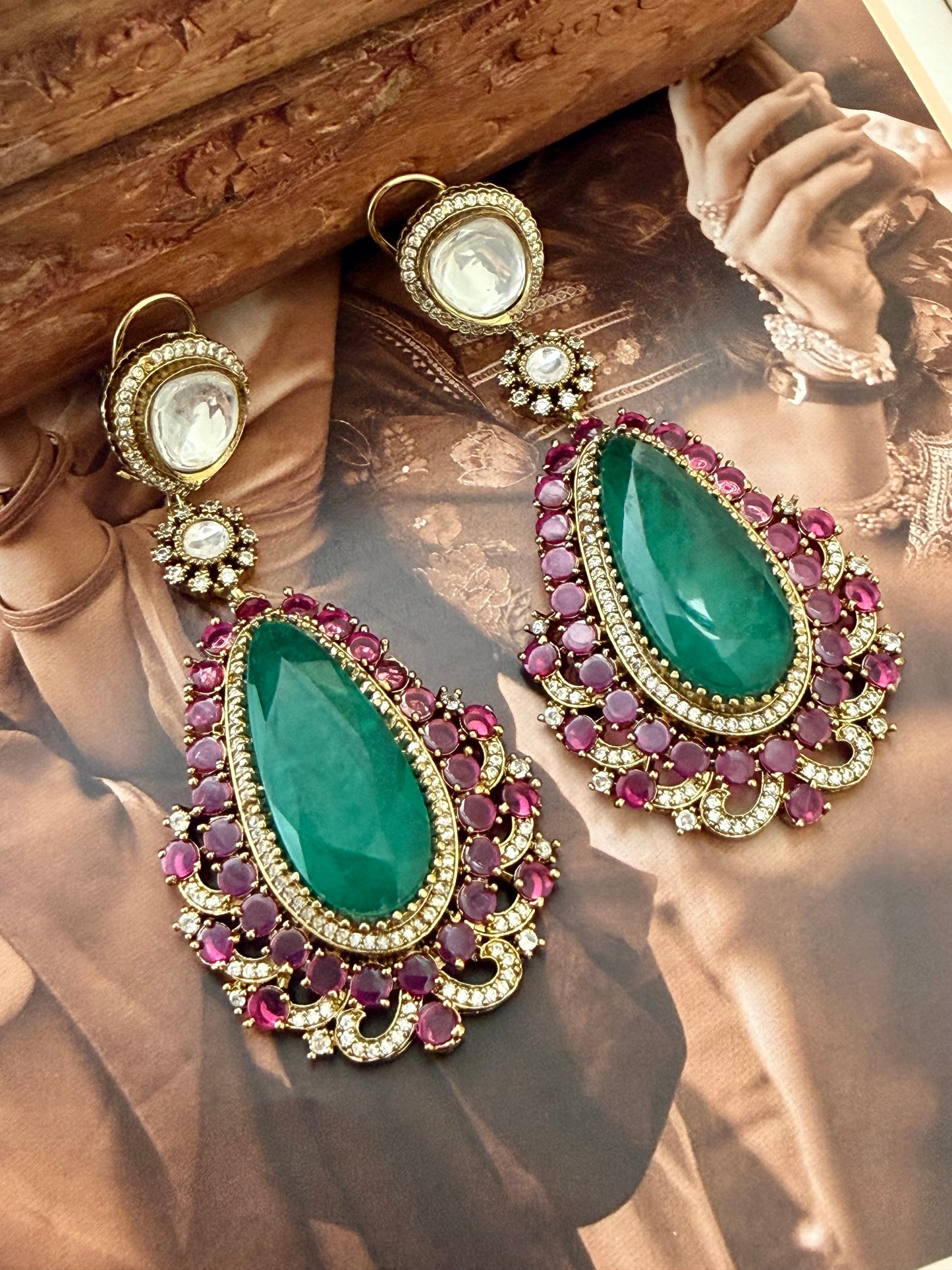 Sujan Emerald Danglers