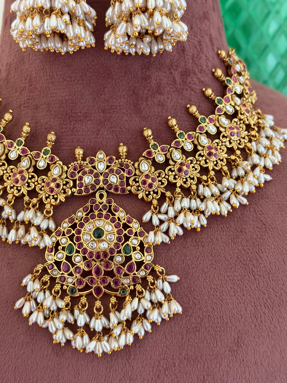 Rekha Temple Kemp Necklace Set