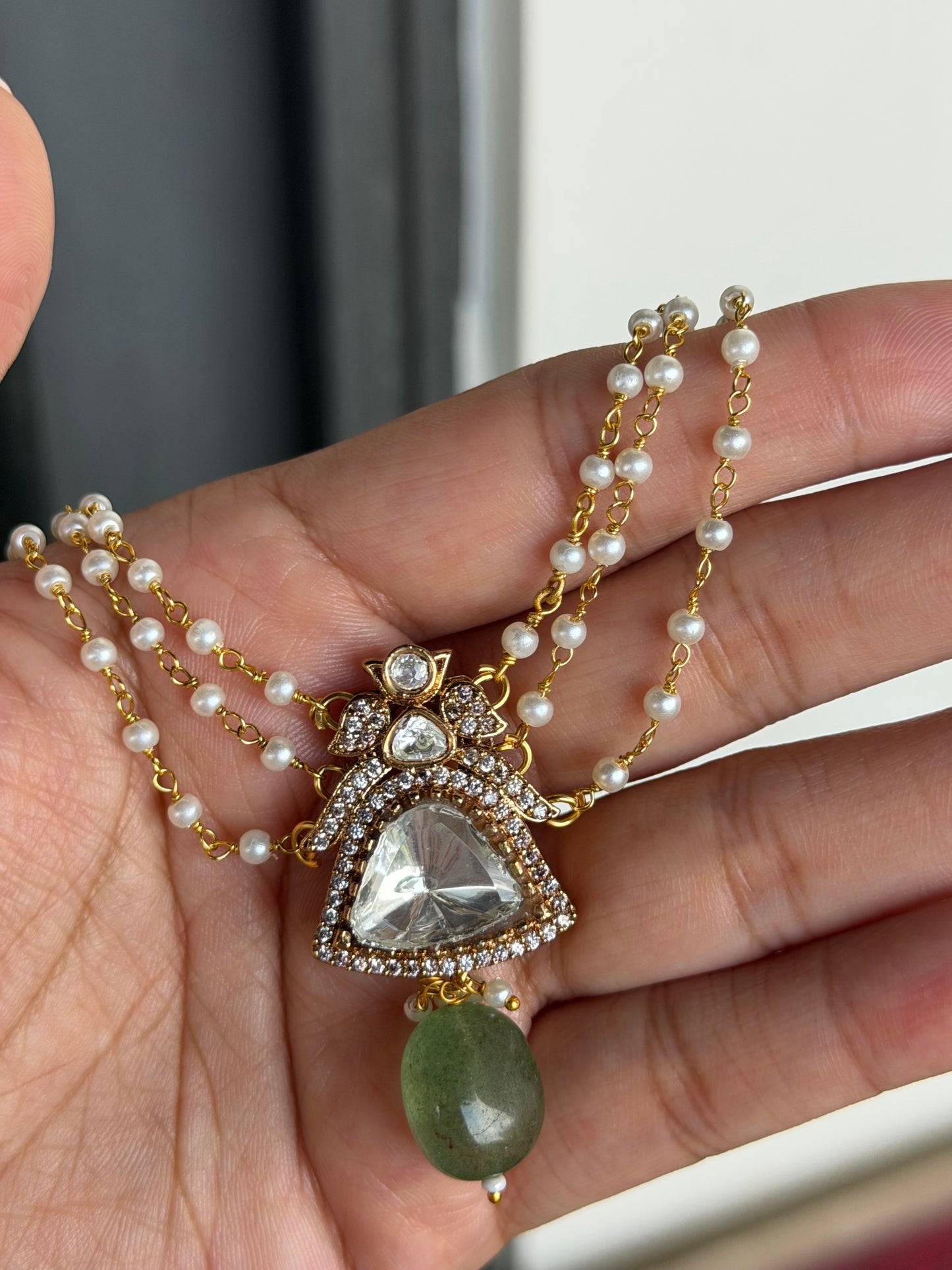 Vimaya Hair Pin with Pearl Sahara for Weddings and Festive Wear