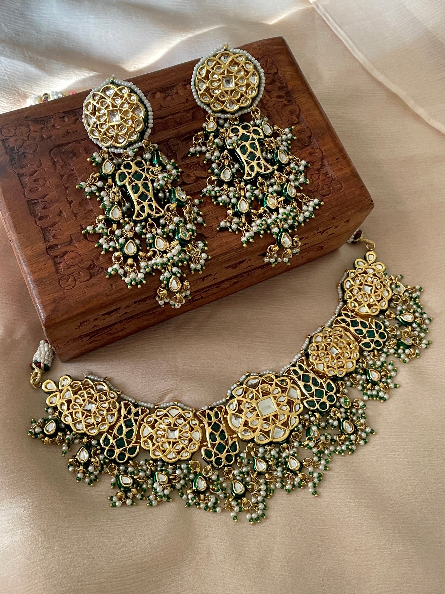 Rani Reshma Kundan Necklace Set