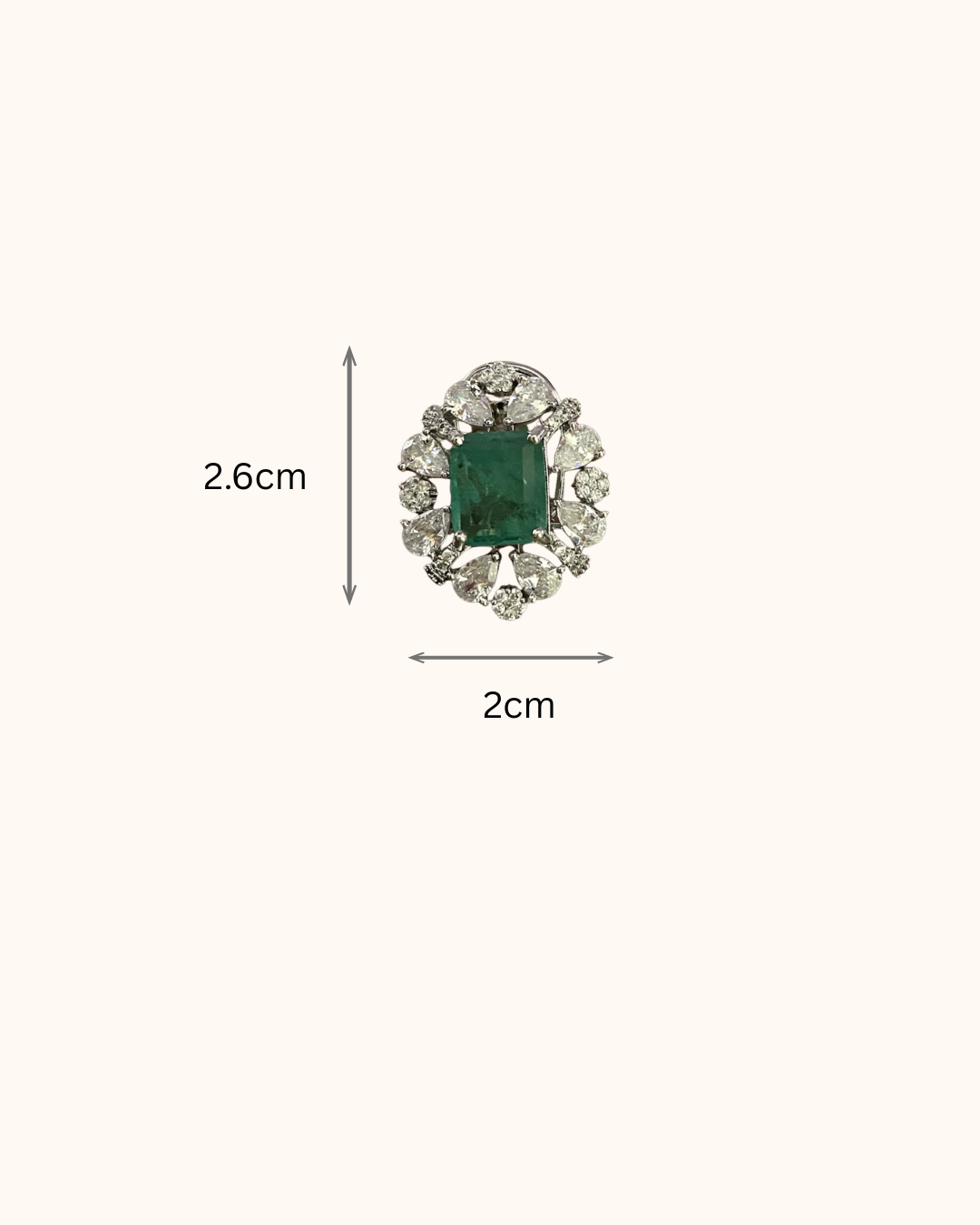 Ananda Emerald Doublet Zircon Stud Earrings