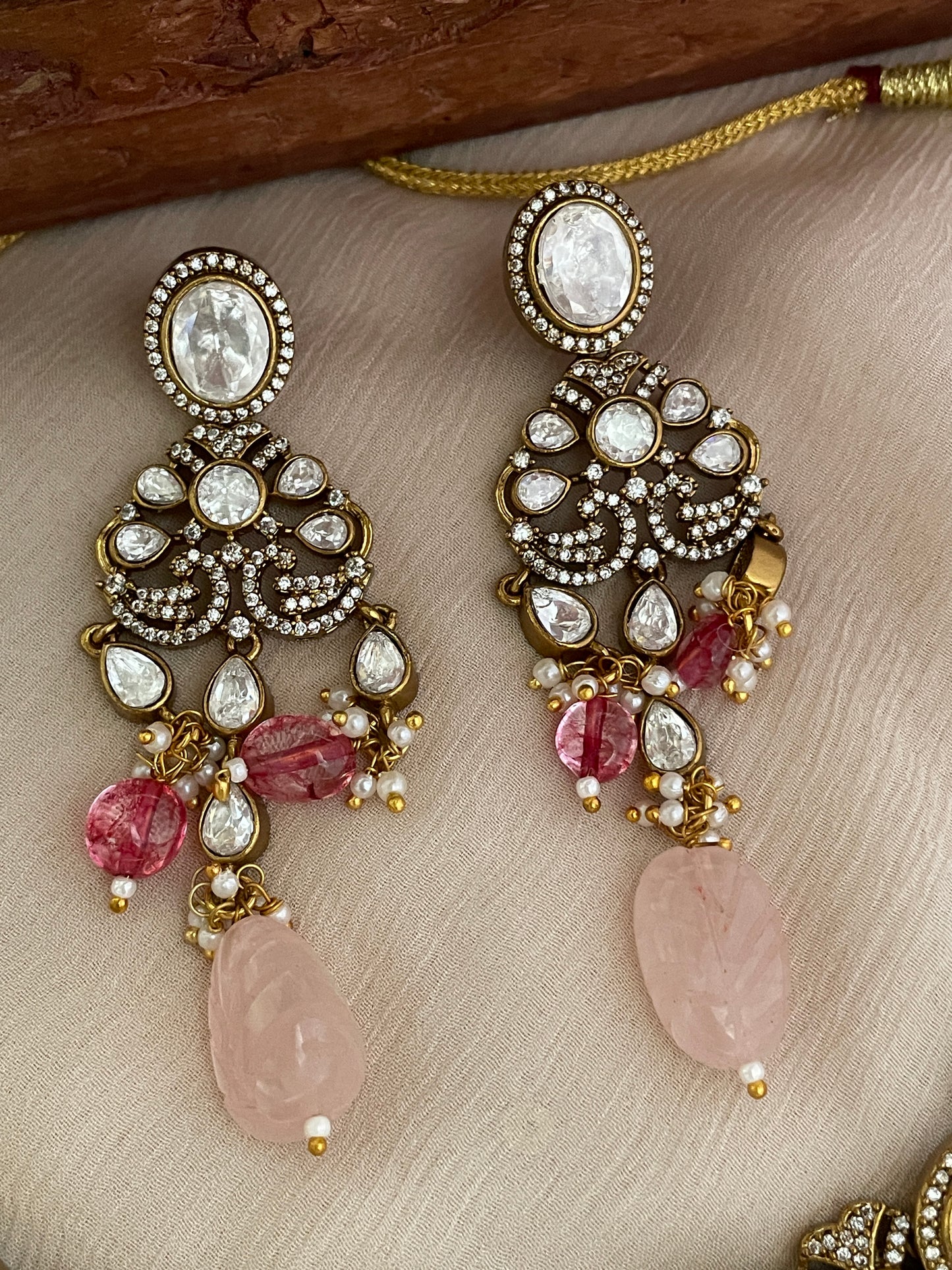 Ziana Victorian Bow Necklace Set- Made to Order