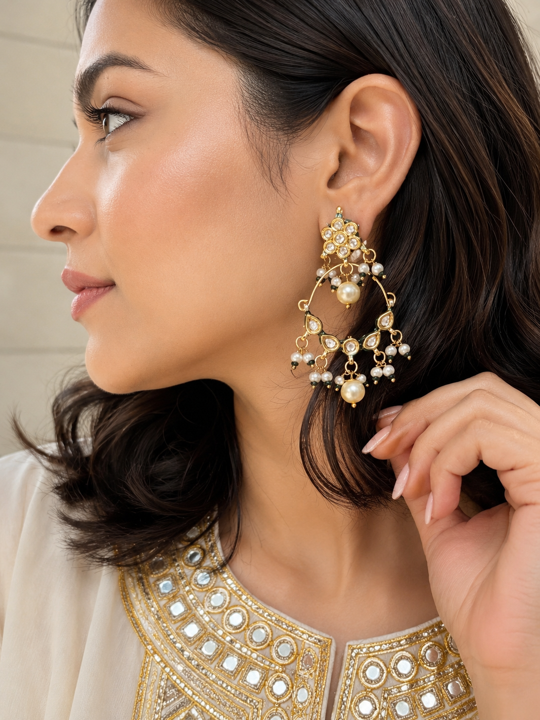 Seema Kundan Chaandbaali Earrings