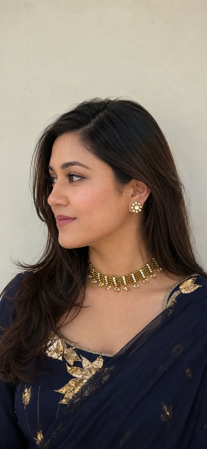 Majro Kundan Choker Necklace Set