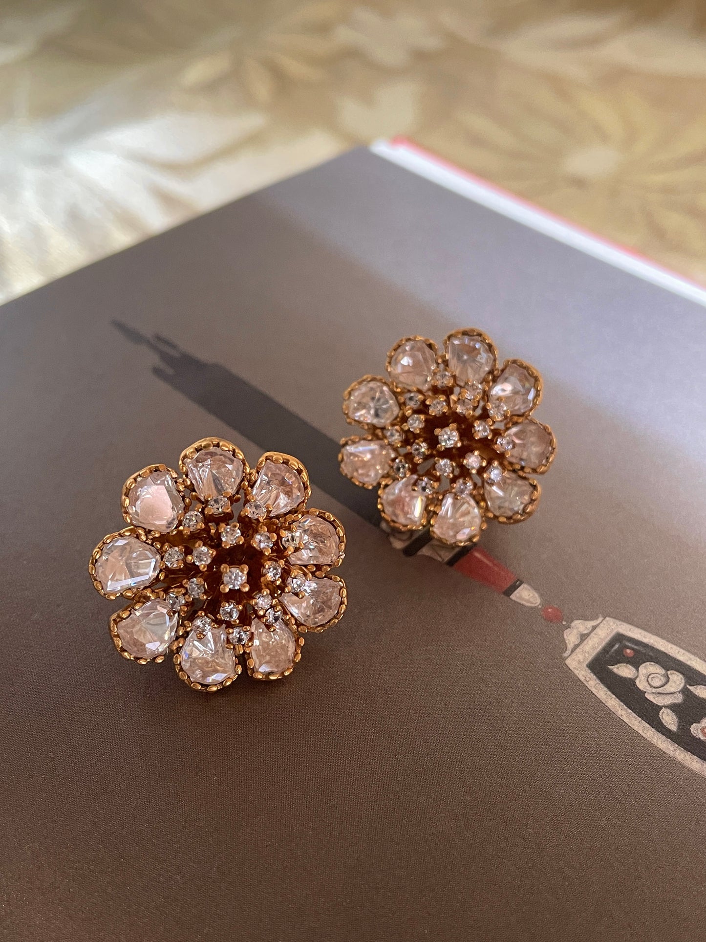 Nusrat Moissanite Polki Earrings