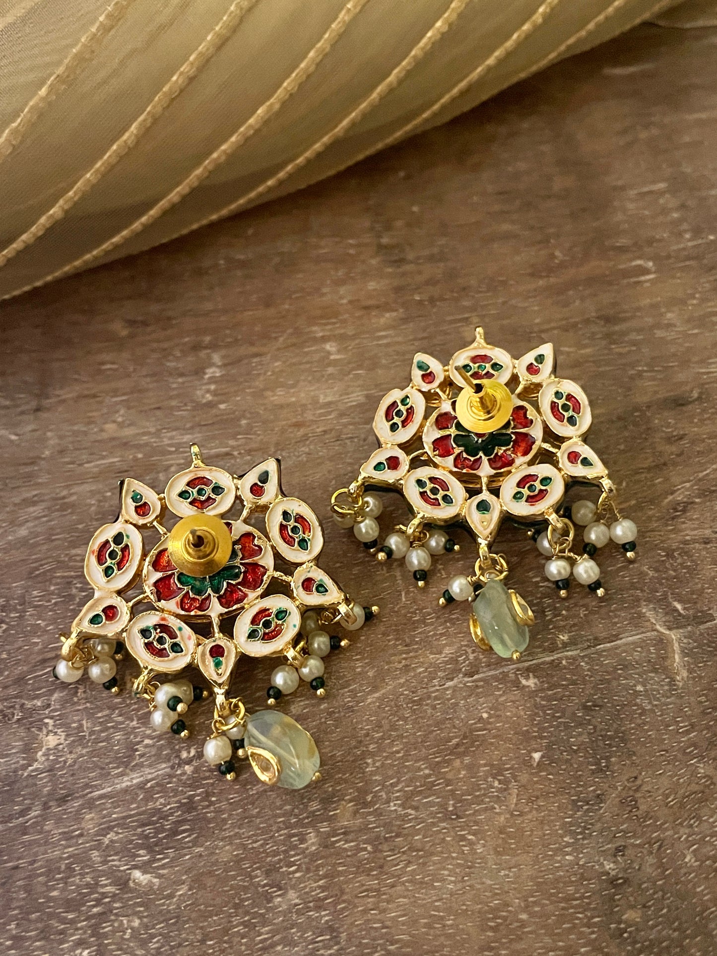 Ratna Kundan Navratna Studs