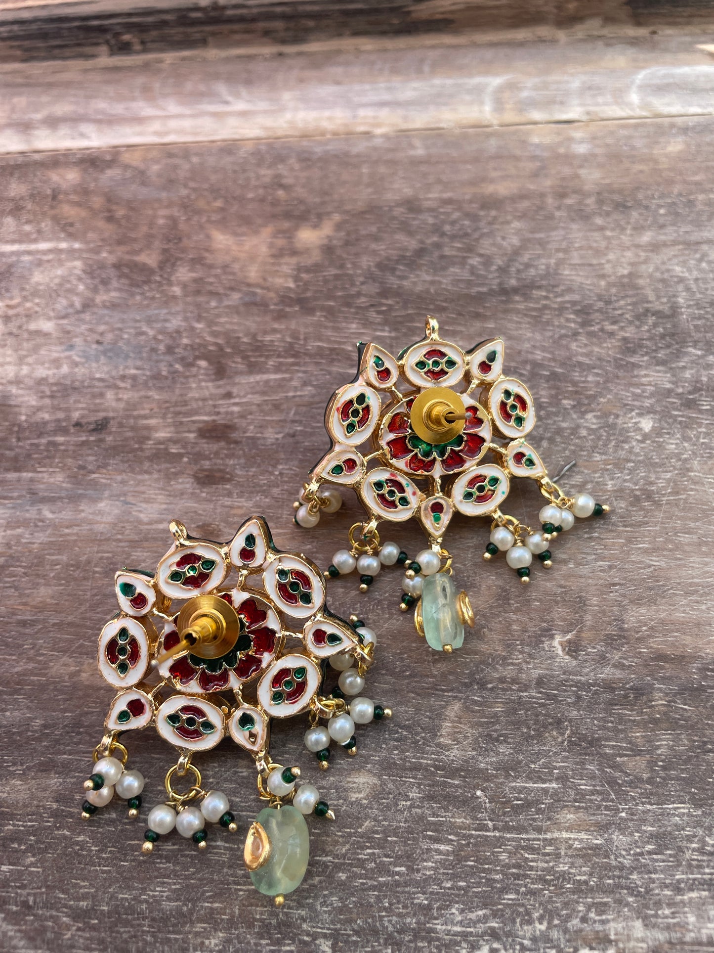 Ratna Kundan Navratna Studs