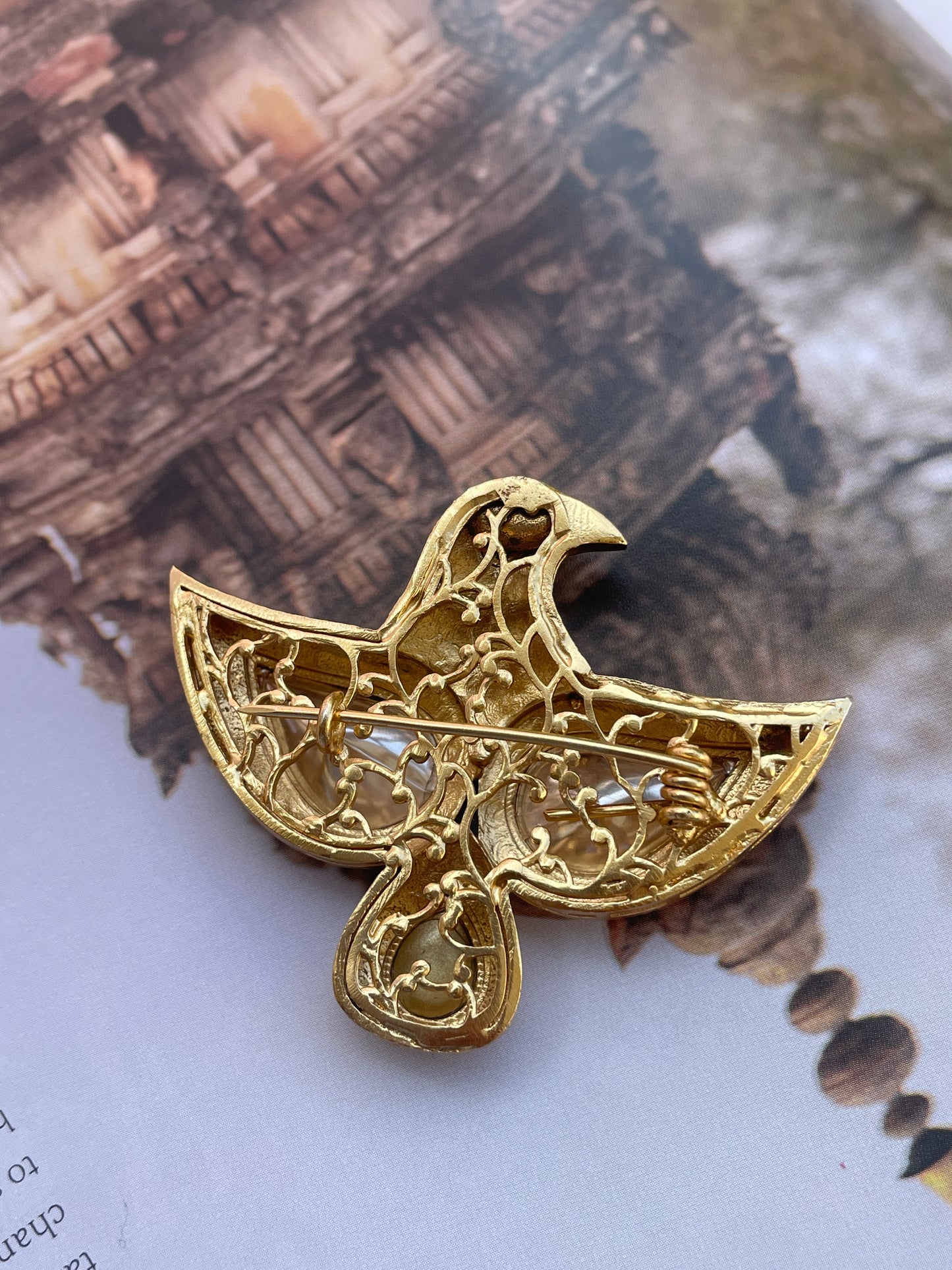 Garuda Polki Bird Brooch
