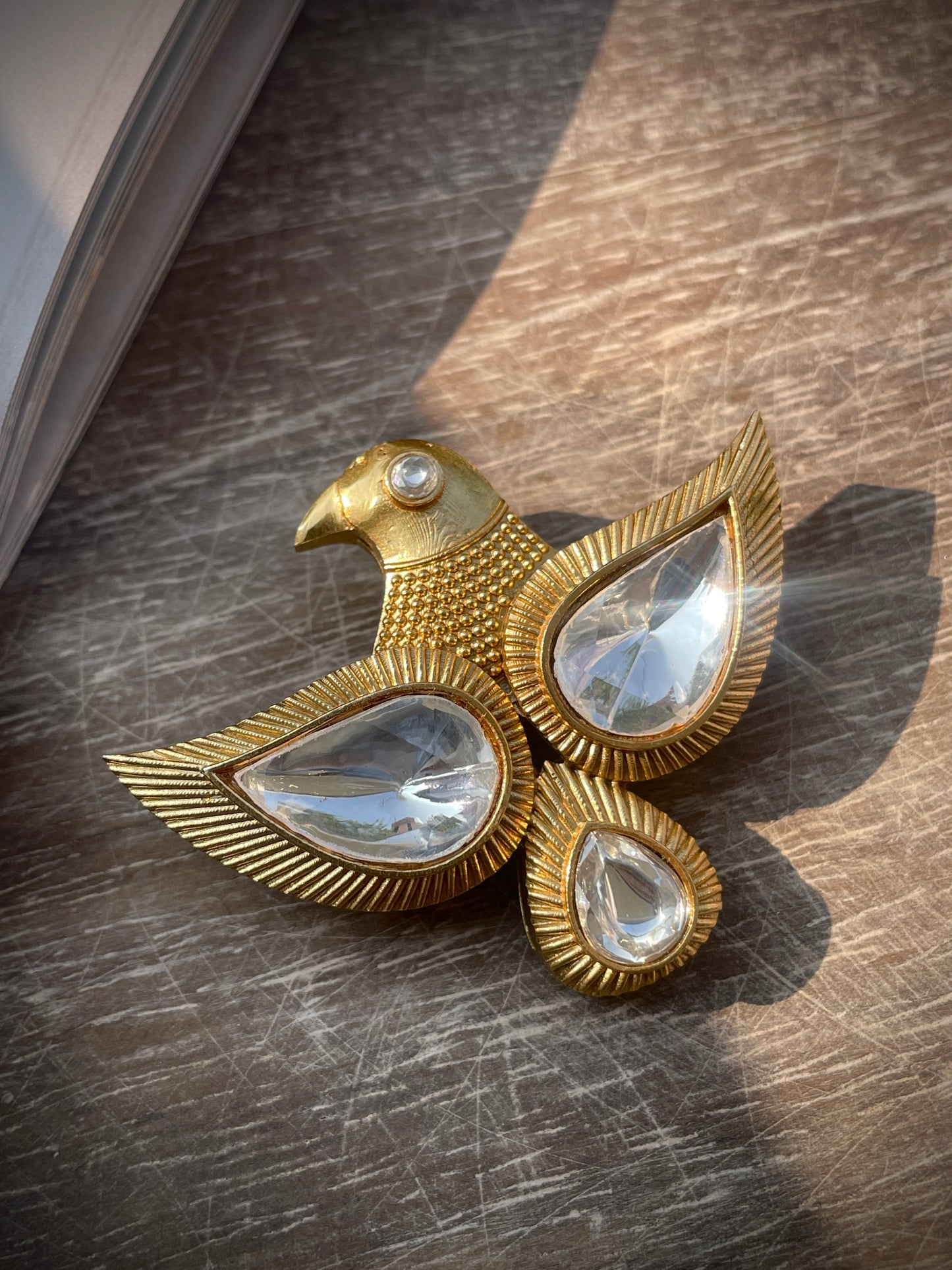 Garuda Polki Bird Brooch