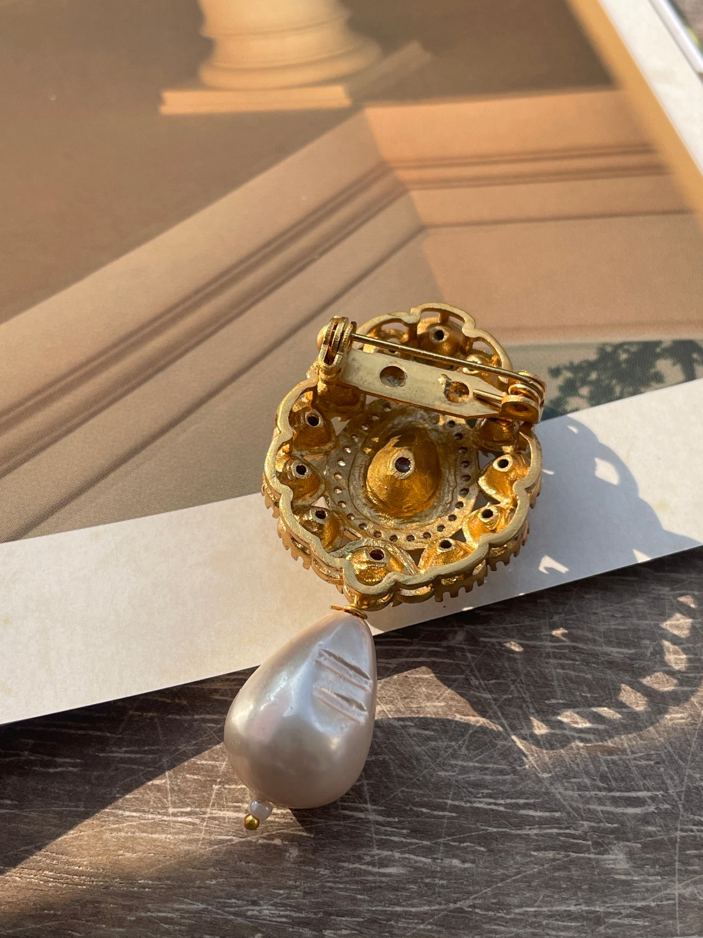 Yugraj Classic Polki Pearl Brooch