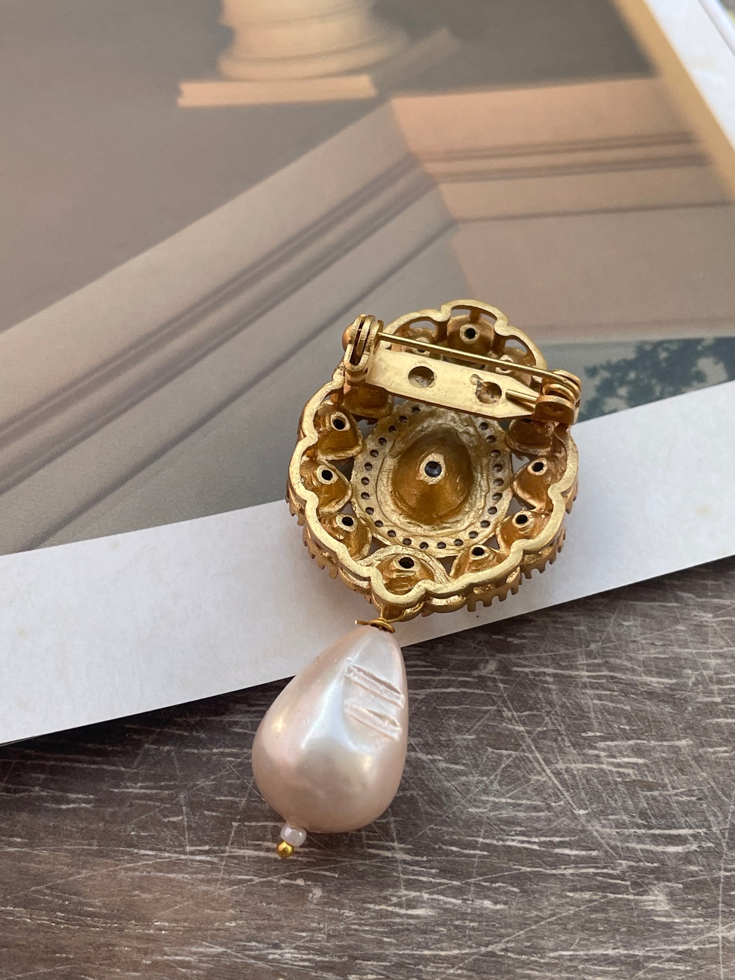 Yugraj Classic Polki Pearl Brooch