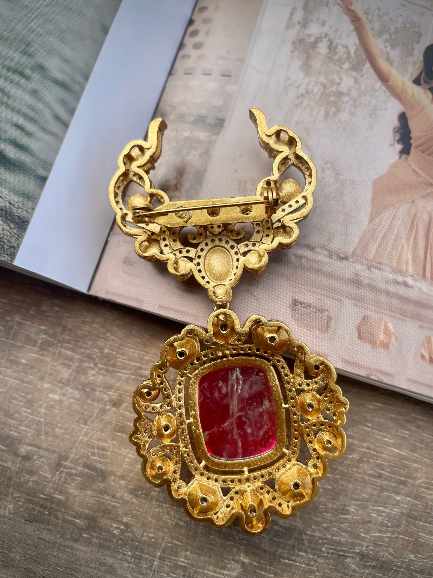 Raktiman Ruby Regal Brooch