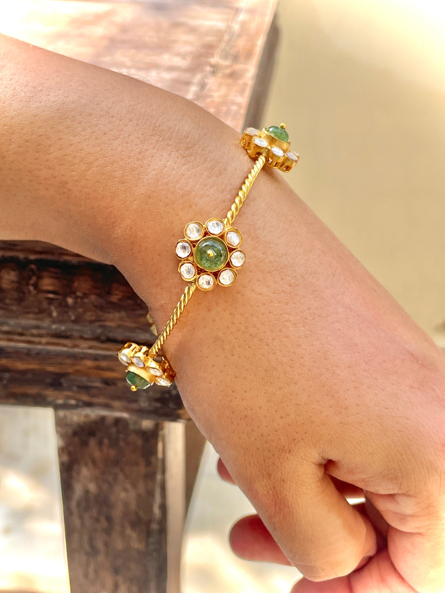 Velora Polki Bracelet Green