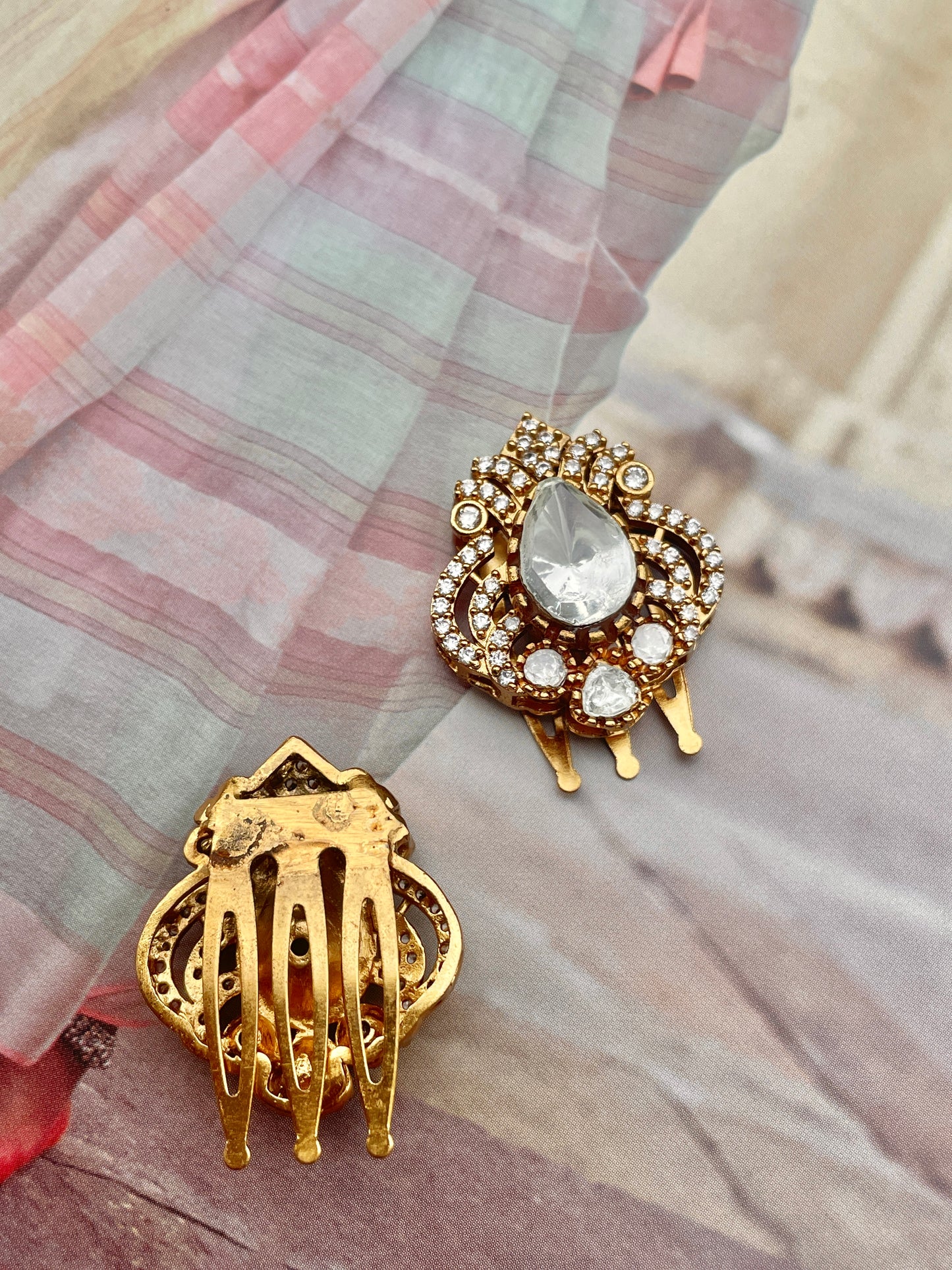 Anvika Polki Hair Clip Set of 2