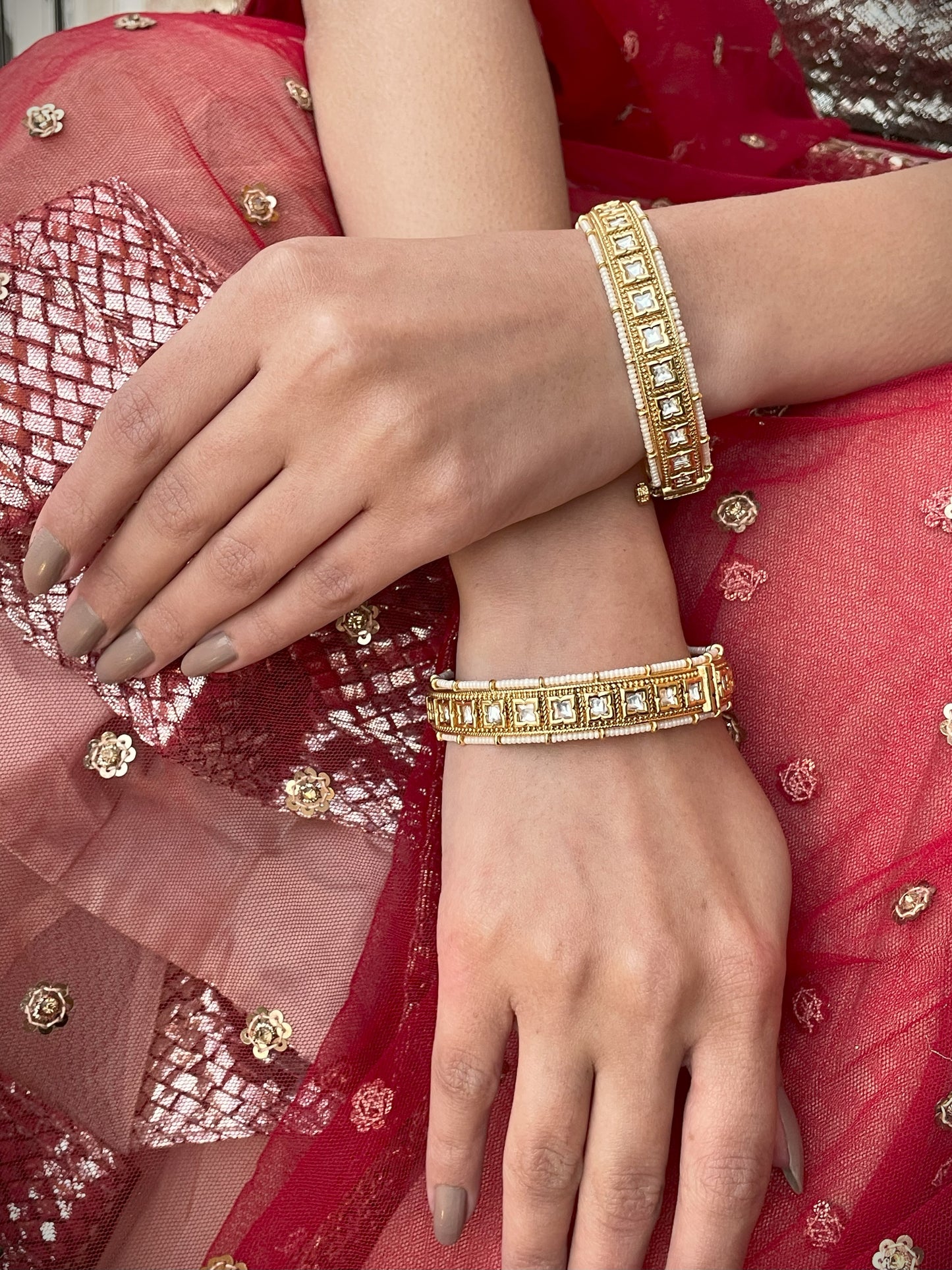 Shravani Openable Polki Bangles