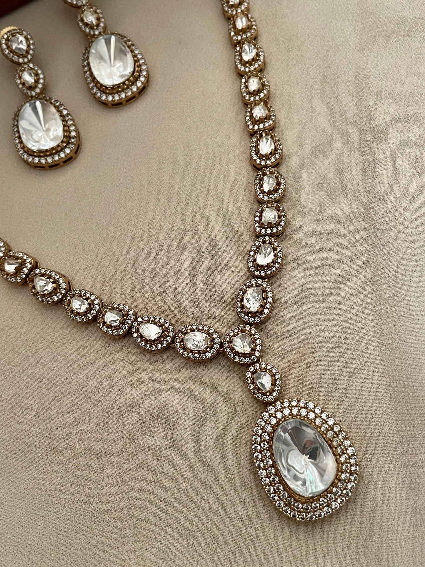 Rajmati Polki Necklace Set