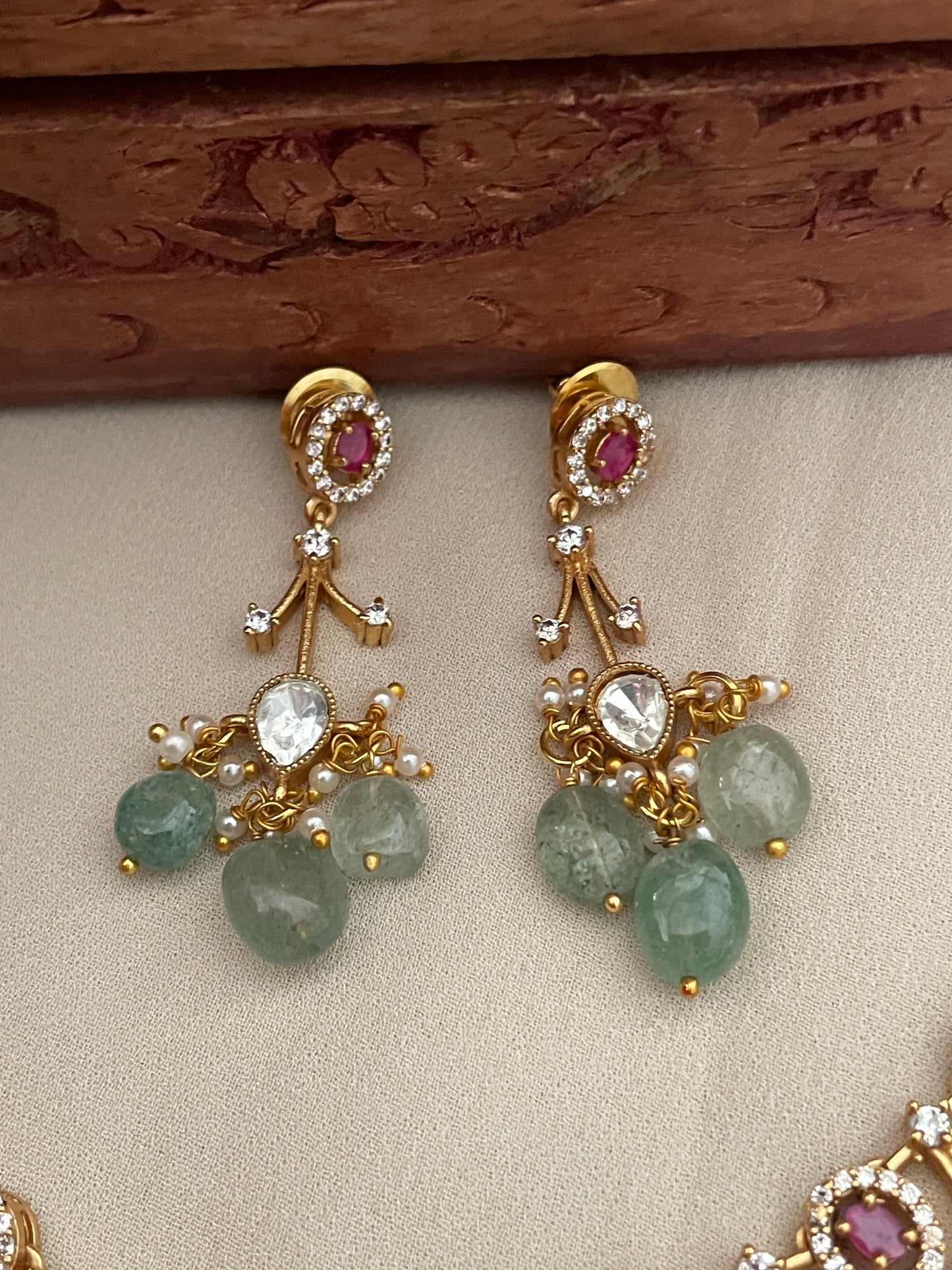 Ziva Polki Necklace Set