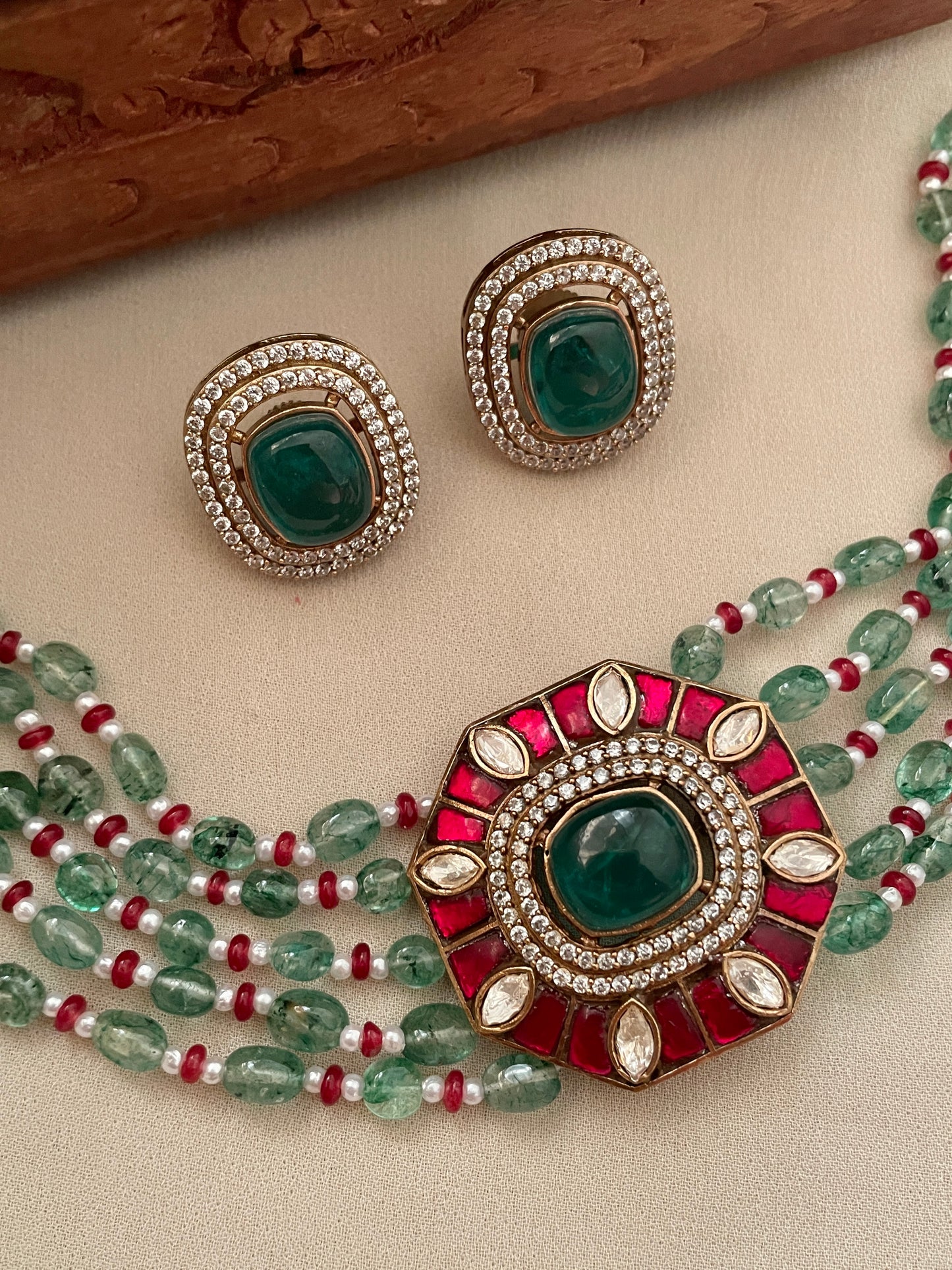 Yamuna Beaded Choker Necklace Set