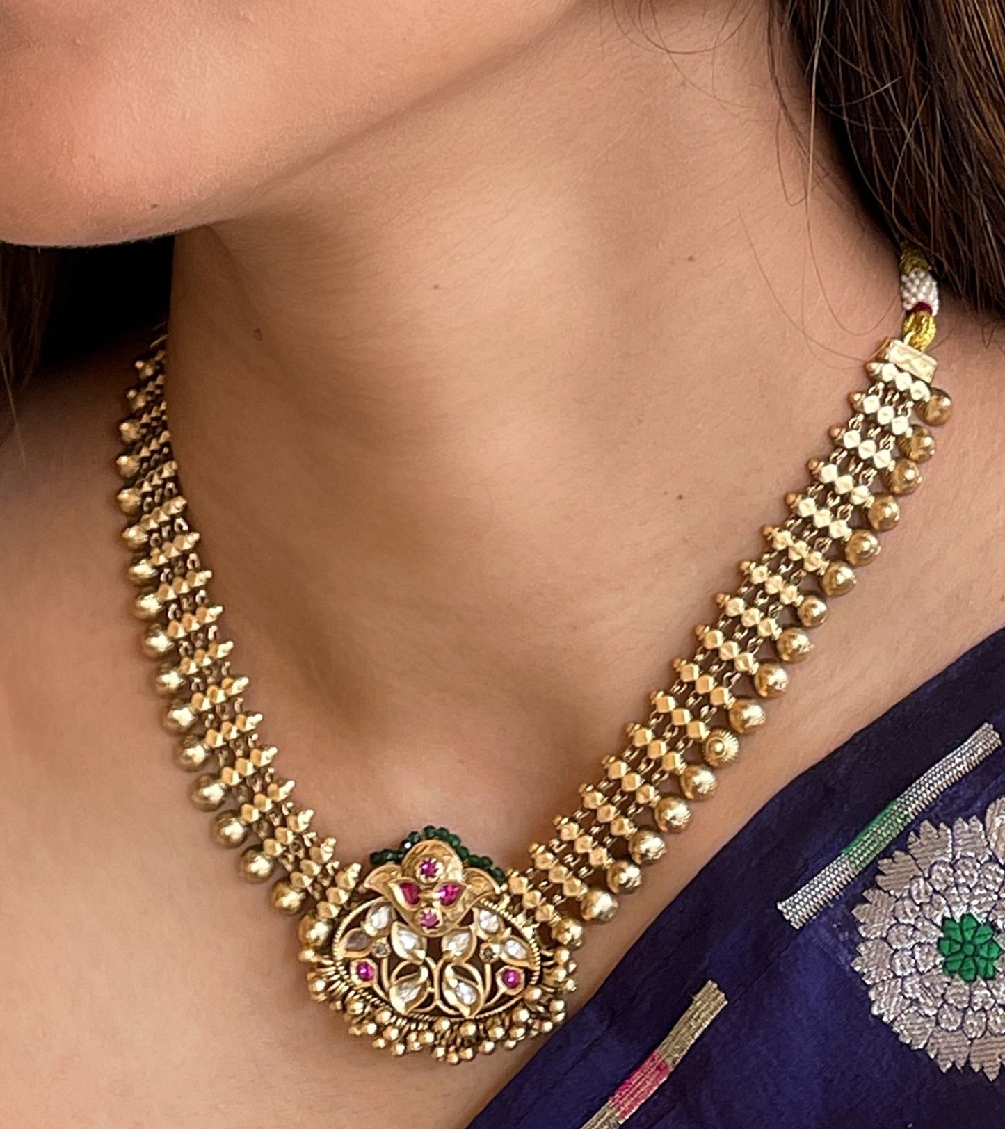 Saloni Antique Ghungroo Only Necklace
