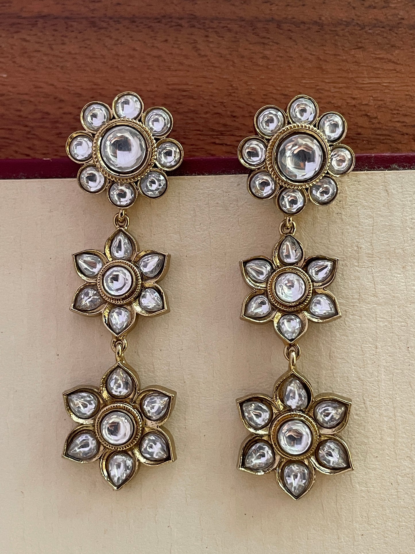 Asha Polki Floral Earrings
