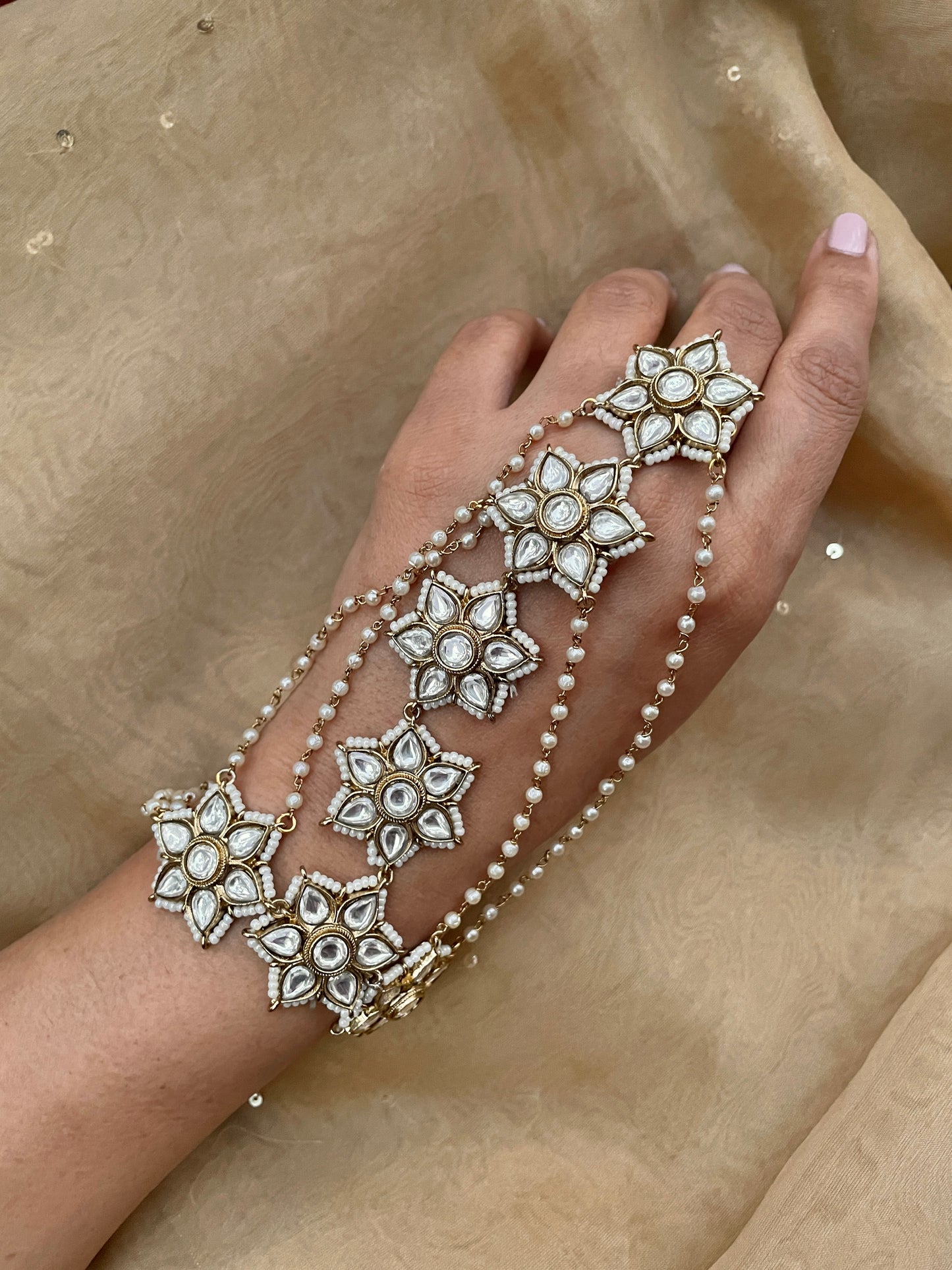 Shaili Antique Polki HathPhool ( Pair )