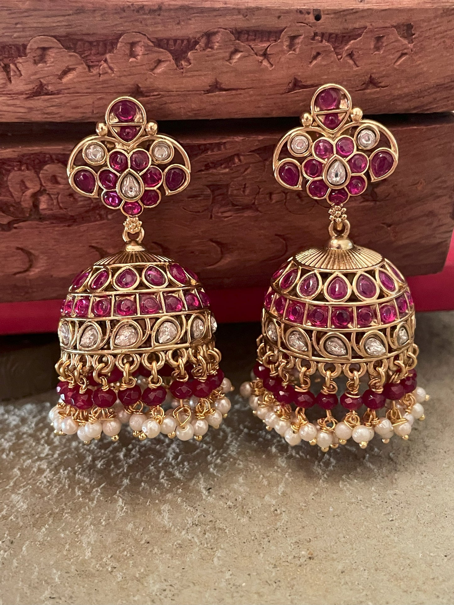 Reet Antique Jhumki Earrings