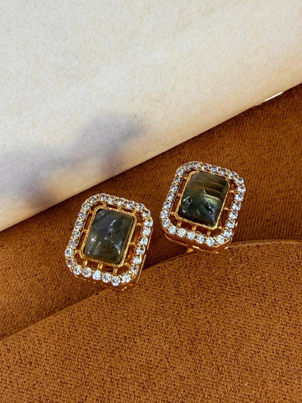 Apex Labradorite Rectangle Cuff Links