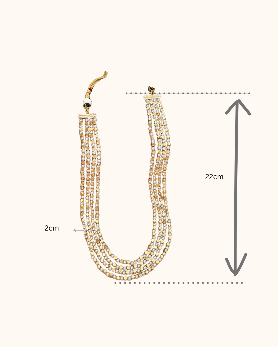 Triveni Pearl Beaded Necklace