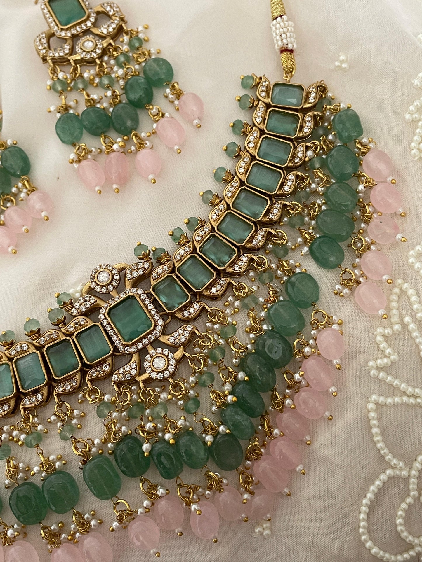 Pre Order – Vandana Pastel Polki Necklace Set