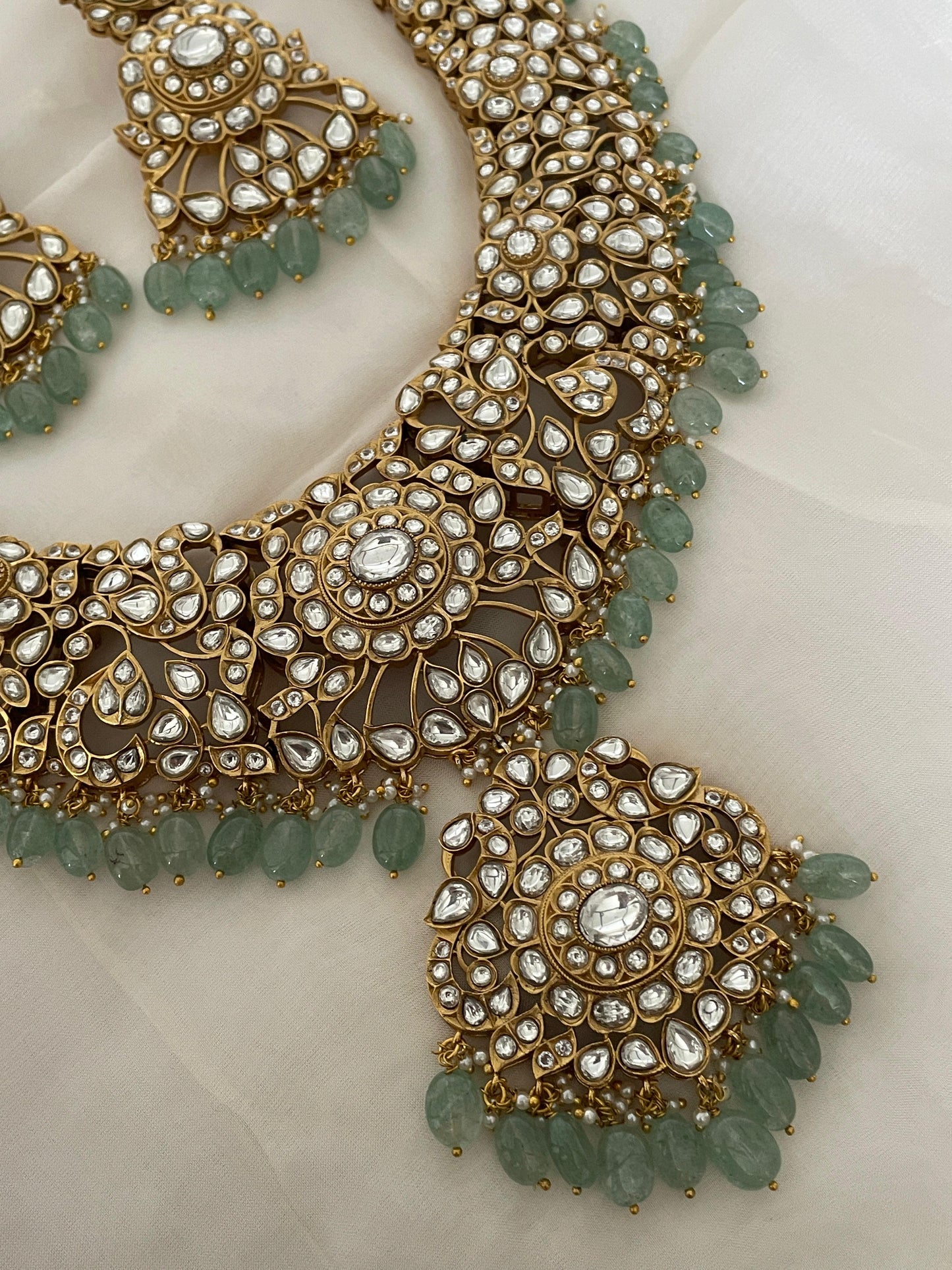 Pre Order – Jaya White Polki Necklace Set