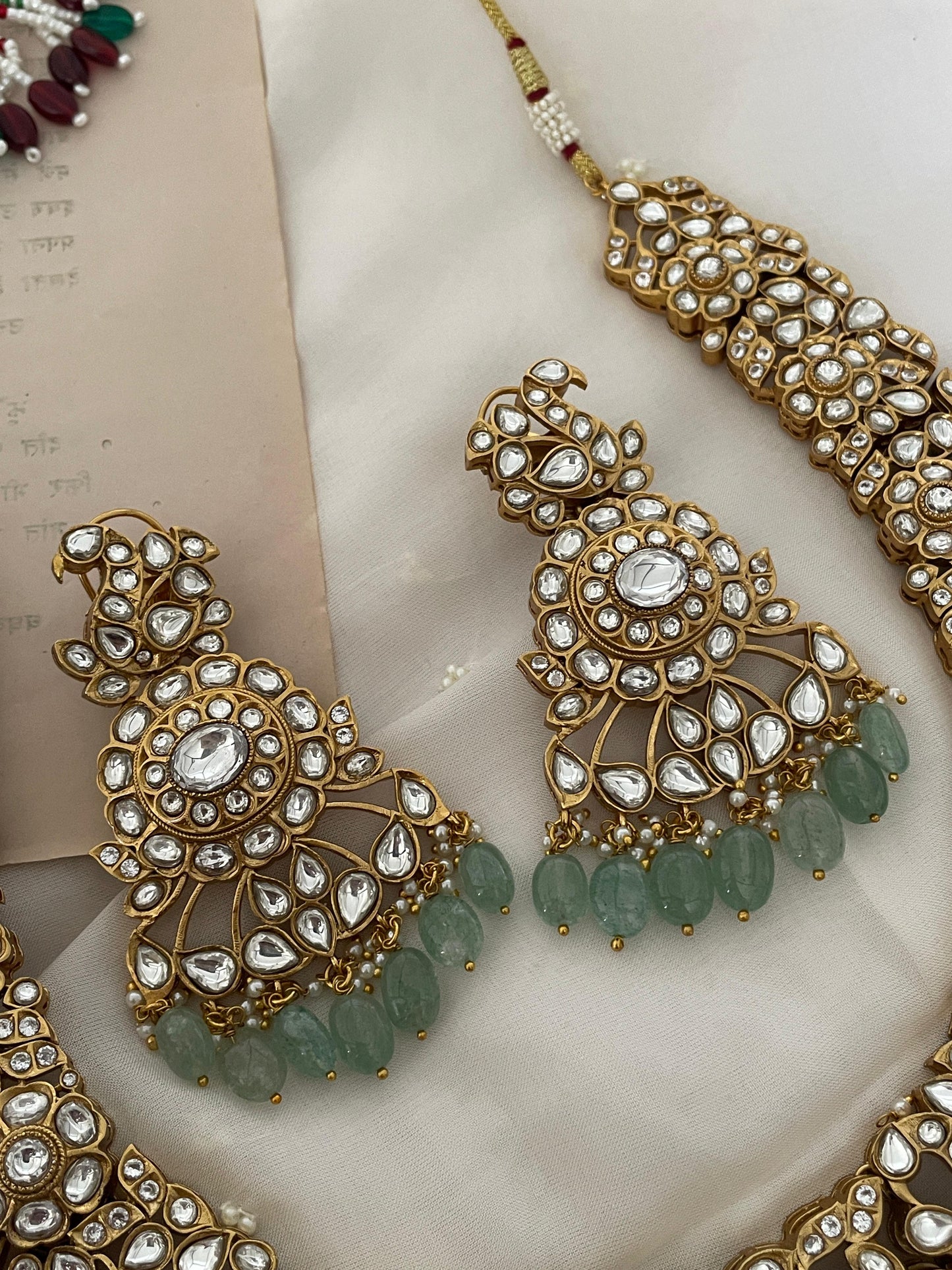 Pre Order – Jaya White Polki Necklace Set