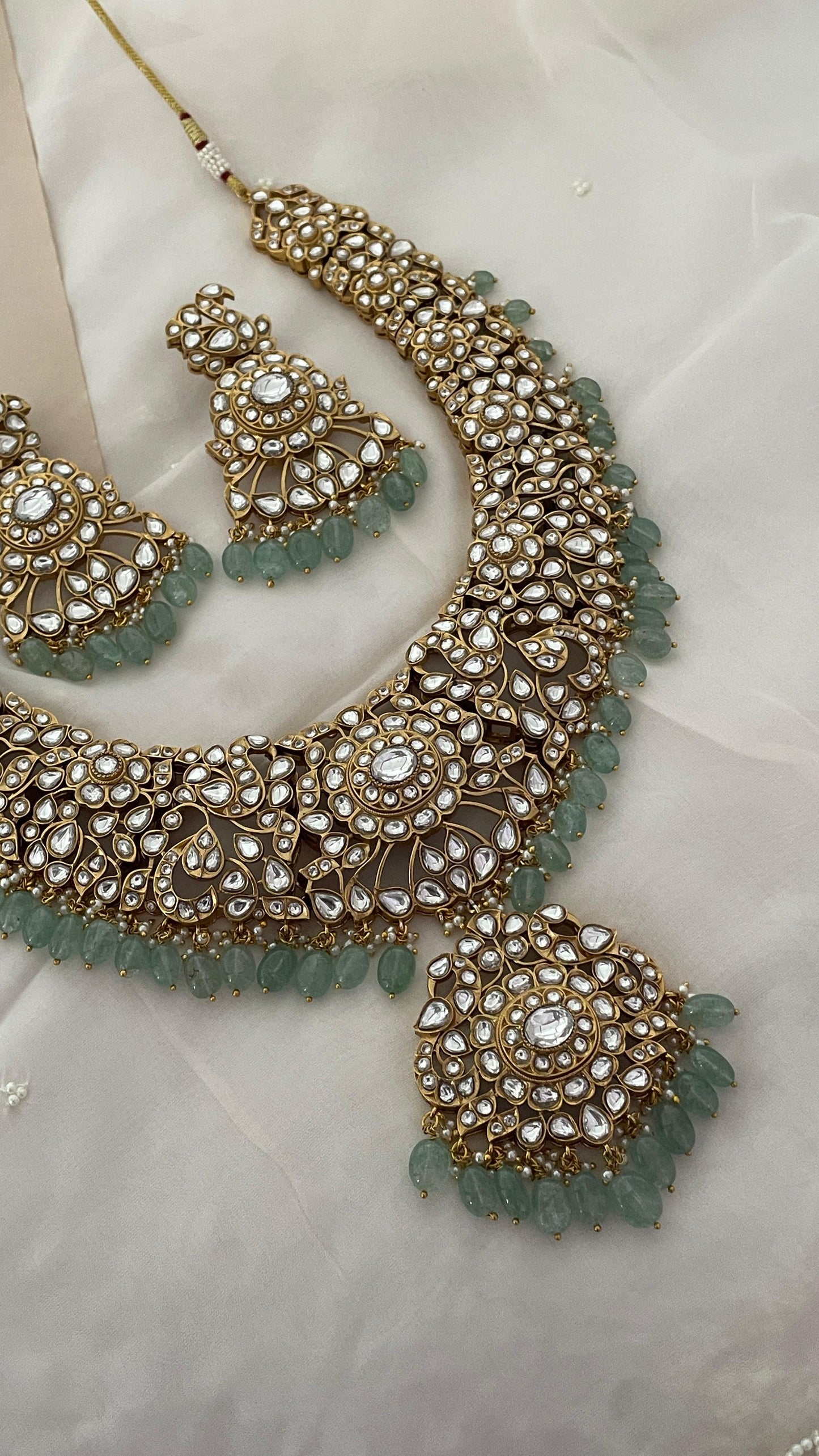 Pre Order – Jaya White Polki Necklace Set