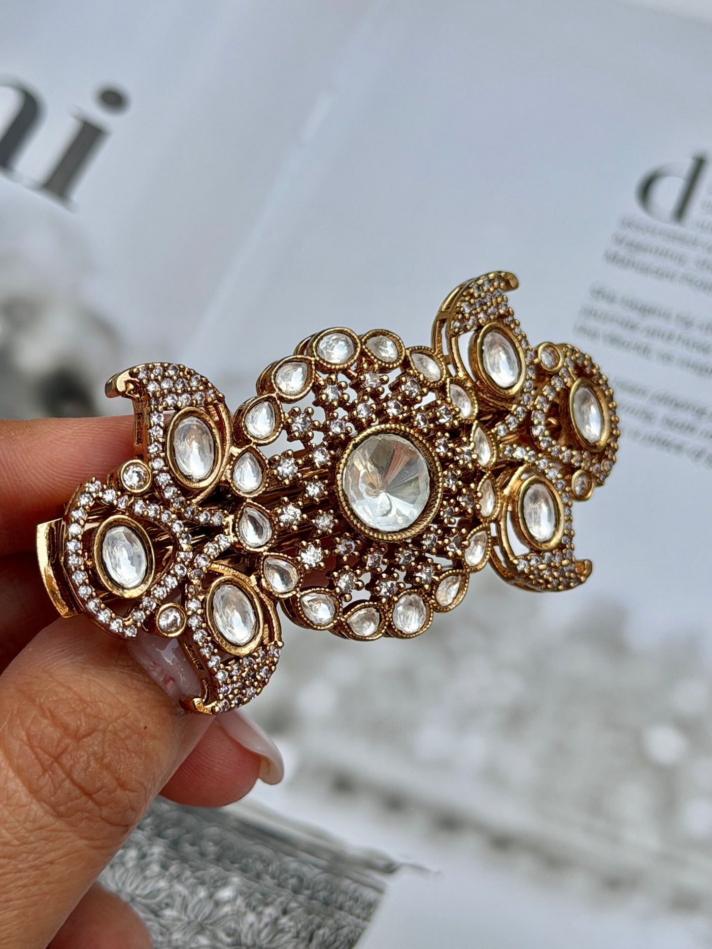 Gulbagh Kundan Hairclip for women