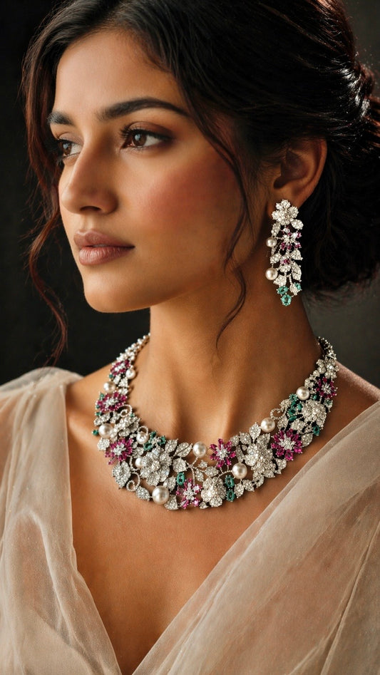 Kashmiri Lily Necklace Set