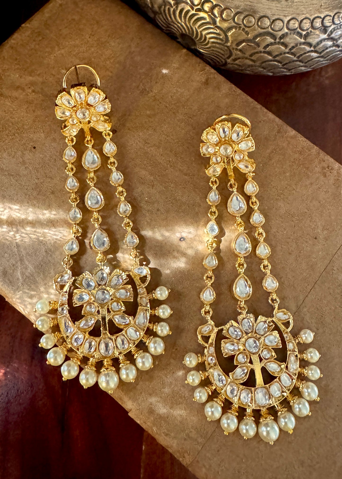 Jungni Polki Chaandbali Earrings