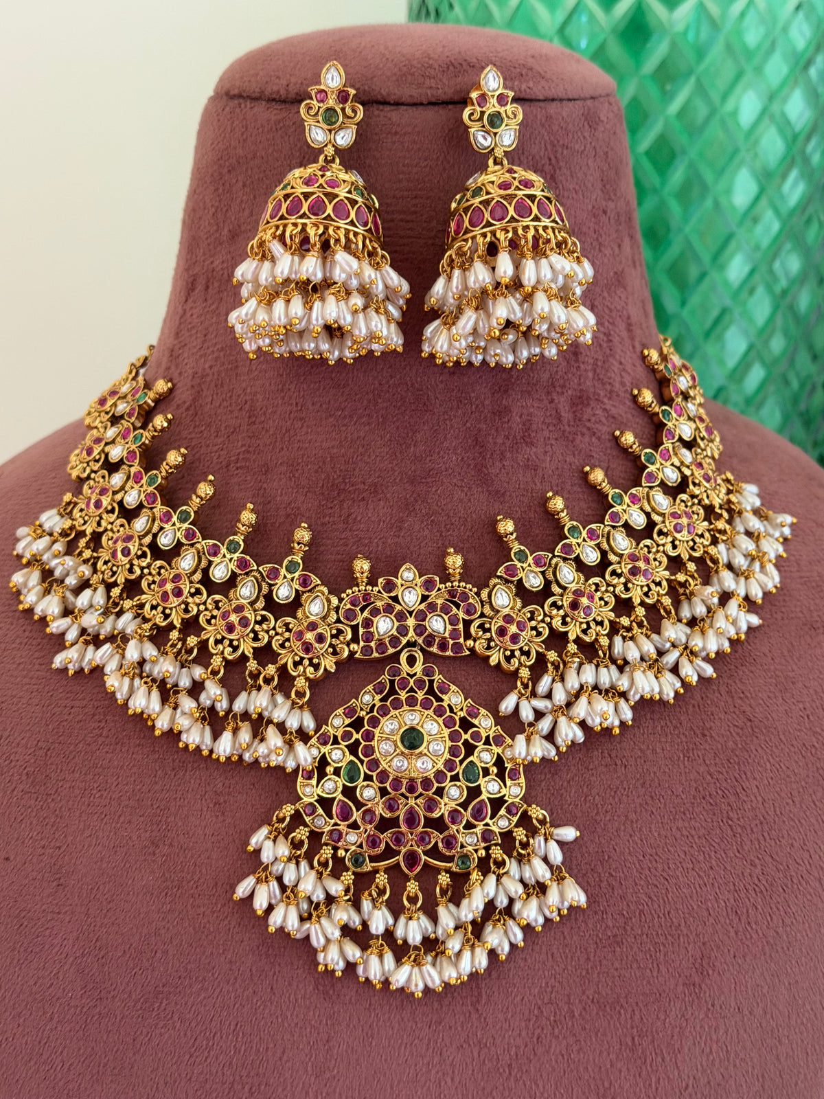 Rekha Temple Kemp Necklace Set
