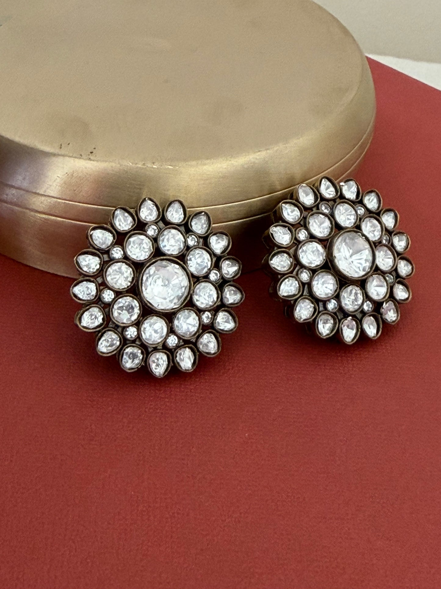 Crescent Victorian Stud Earrings