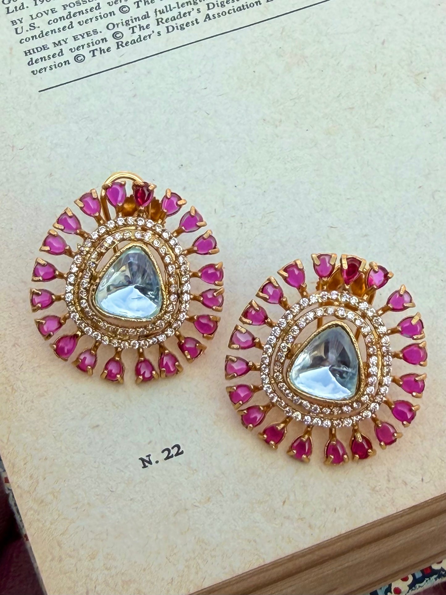 Syahi Ruby Stud Earrings