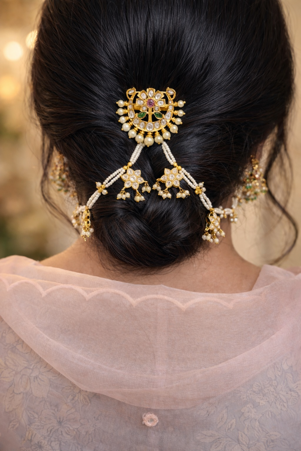 Afra Kundan Ear Chain