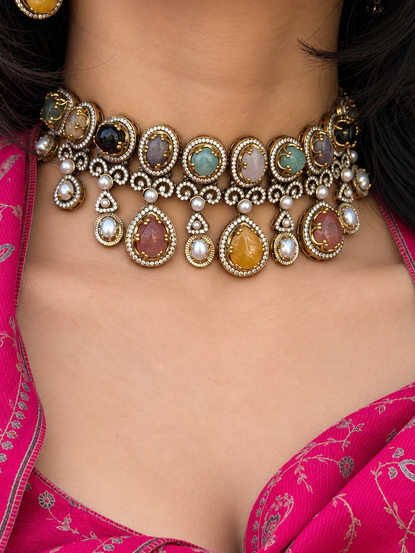Narmada Multi Fusion Necklace Set