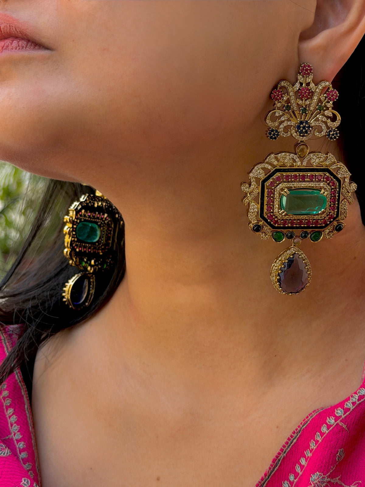 Padmini Multicolour Fusion Statement Earrings